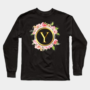 Letter Y Shirt Alphabet Letter Y Different Colors Long Sleeve T-Shirt